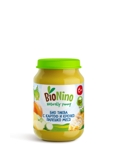 BioNino БИО ПЮРЕ С ТИКВА, КАРТОФ, ТИКВИЧКИ И ПИЛЕШКО...