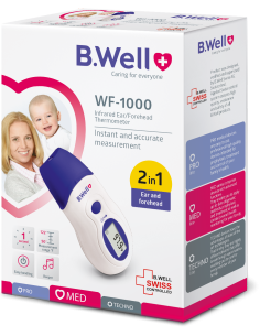 Инфрачервен термометър за ухо или чело B.Well WF-1000 2