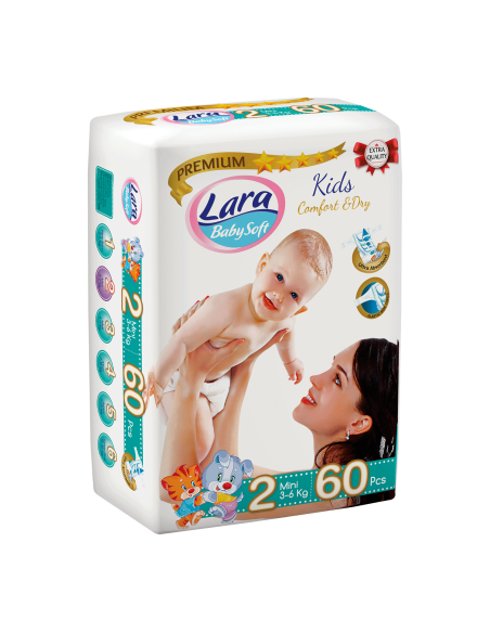 Пелени Lara Premium №2 3-6 кг х60 бр
