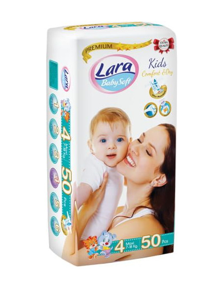 Пелени Lara Premium №4 7-18 кг х50 бр