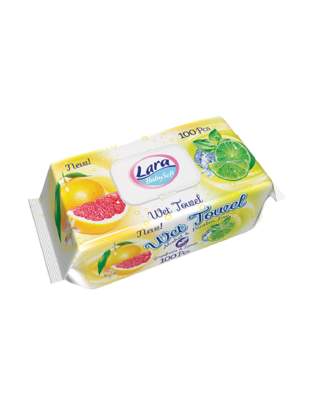 Мокри кърпи Lara 100бр Цитрус