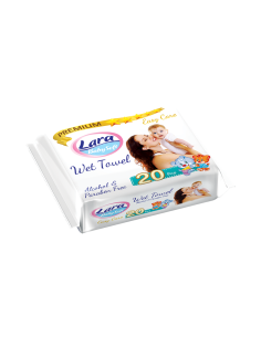 Мокри кърпи Lara 20бр Premium