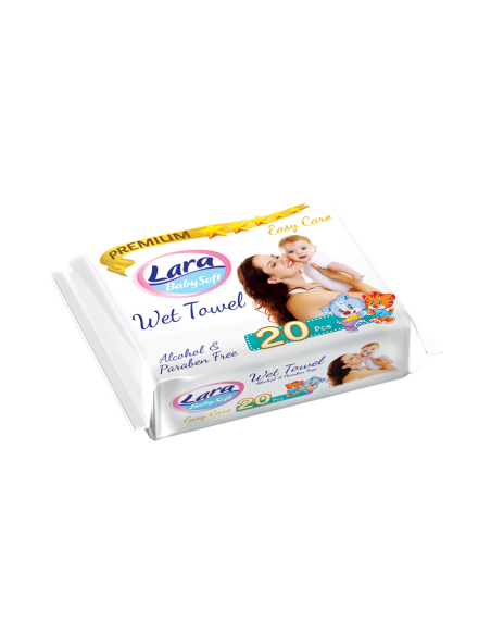Мокри кърпи Lara 20бр Premium