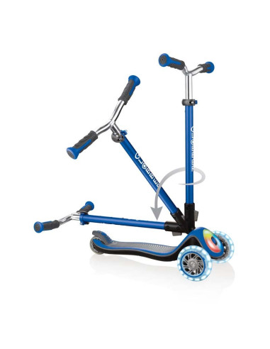 Тротинетка Elite Prime със светещи колела - Синя