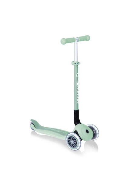 Еко тротинетка за деца PRIMO FOLDABLE LIGHTS ECO – цвят пистачио