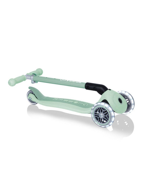 Еко тротинетка за деца PRIMO FOLDABLE LIGHTS ECO – цвят пистачио