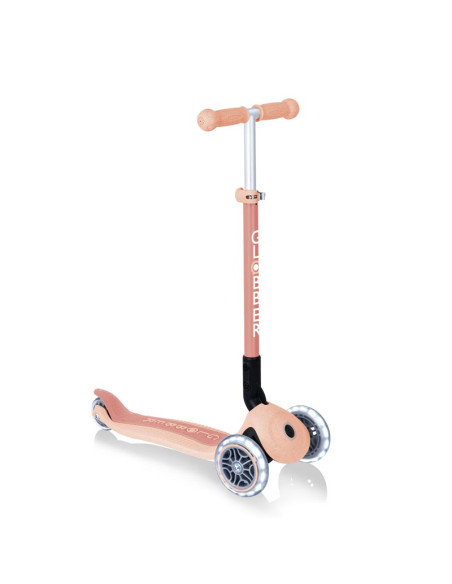 Еко тротинетка за деца PRIMO FOLDABLE LIGHTS ECO – цвят праскова
