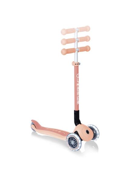 Еко тротинетка за деца PRIMO FOLDABLE LIGHTS ECO – цвят праскова