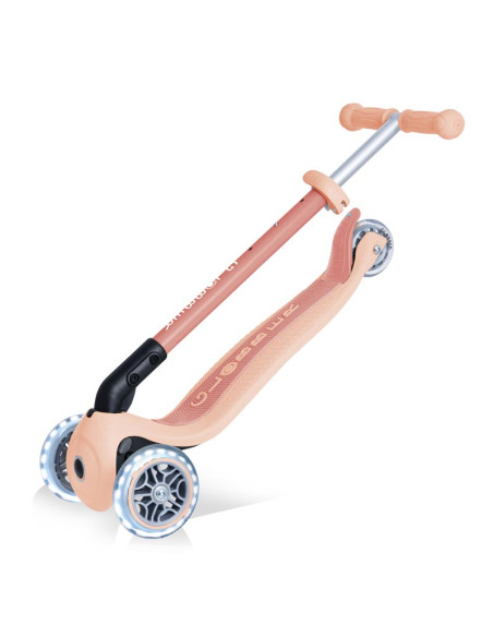 Еко тротинетка за деца PRIMO FOLDABLE LIGHTS ECO – цвят праскова