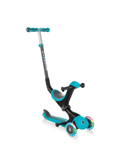 Тротинетка с родителски контрол 5 в 1, GO UP Deluxe Lights - Тюркоаз