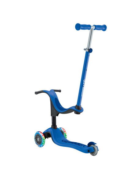 Тротинетка със седалка 4 в 1 GLOBBER GO UP SPORTY LIGHT - тъмно синя