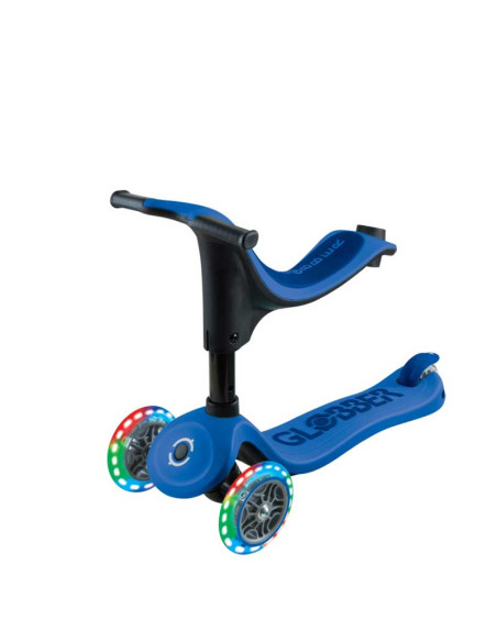 Тротинетка със седалка 4 в 1 GLOBBER GO UP SPORTY LIGHT - тъмно синя