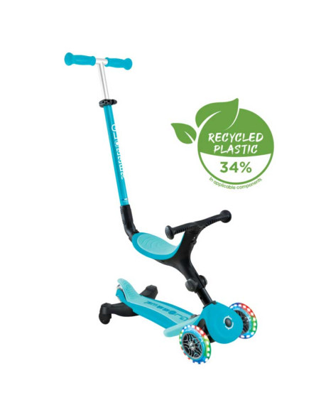 Сгъваема тротинетка 5 в 1 GLOBBER GO UP ACTIVE LIGHTS 360° - аква