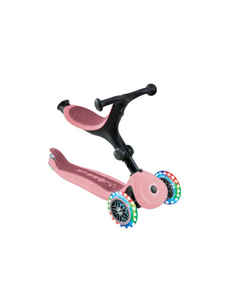Сгъваема тротинетка 5 в 1 GLOBBER GO UP ACTIVE LIGHTS 360° - пастелно розова