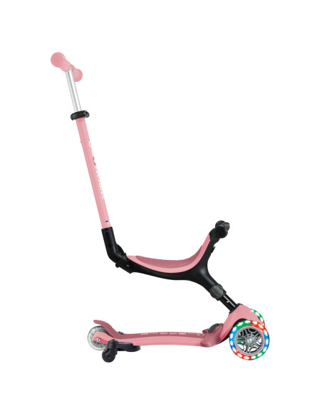 Сгъваема тротинетка 5 в 1 GLOBBER GO UP ACTIVE LIGHTS 360° - пастелно розова