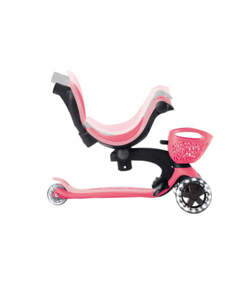 Тротинетка 5 в 1 GLOBBER GO UP BABY LEARN 360° FLASH LIGHTS, розова