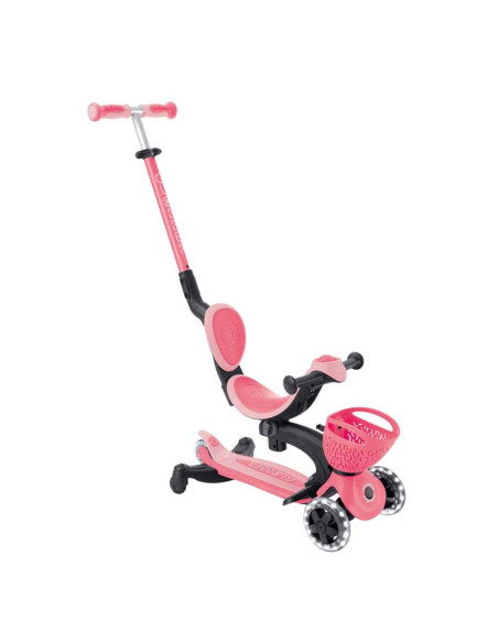 Тротинетка 5 в 1 GLOBBER GO UP BABY LEARN 360° FLASH LIGHTS, розова
