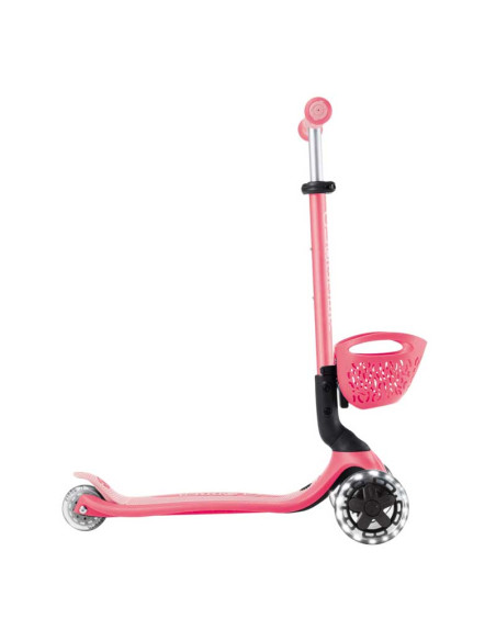 Тротинетка 5 в 1 GLOBBER GO UP BABY LEARN 360° FLASH LIGHTS, розова