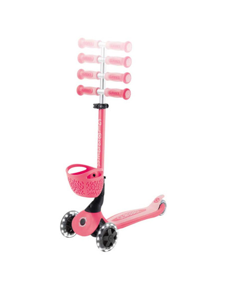 Тротинетка 5 в 1 GLOBBER GO UP BABY LEARN 360° FLASH LIGHTS, розова