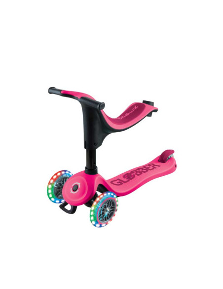 Тротинетка 4 в 1 GLOBBER GO UP SPORTY LIGHTS 360° - розова