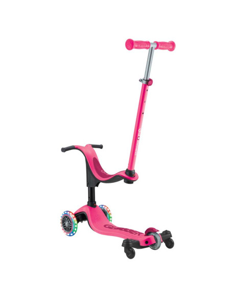 Тротинетка 4 в 1 GLOBBER GO UP SPORTY LIGHTS 360° - розова
