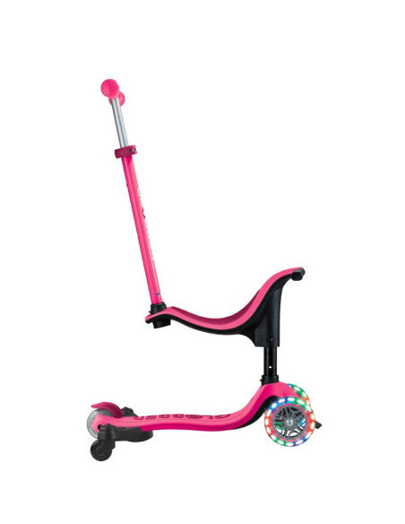 Тротинетка 4 в 1 GLOBBER GO UP SPORTY LIGHTS 360° - розова
