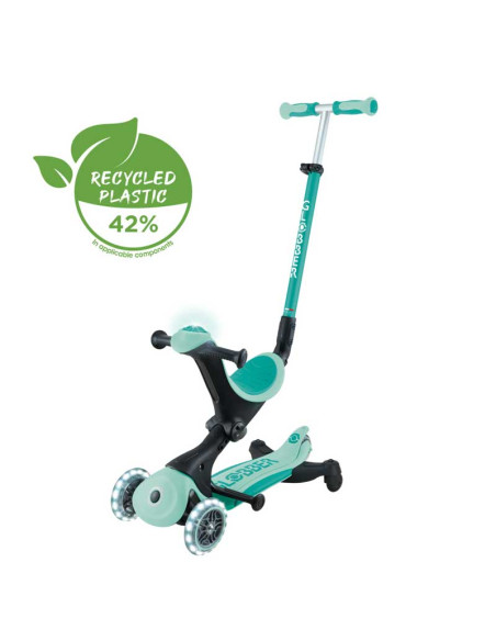 Тротинетка 5 в 1 GLOBBER GO UP DELUXE LIGHTS 360° - ментово зелена