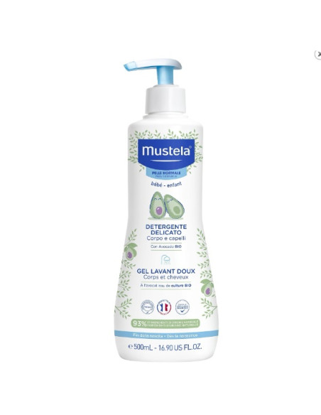 Mustela Нежен Измиващ гел за коса и тяло 500 мл