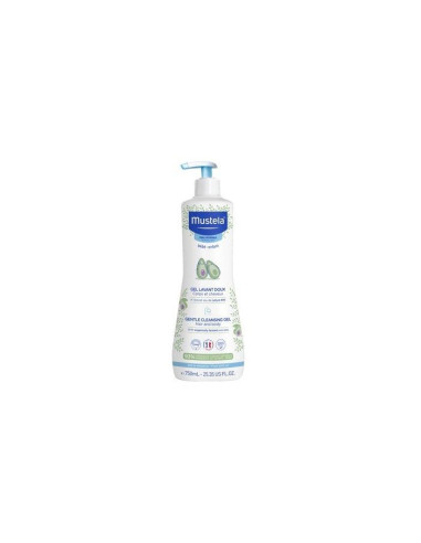 Mustela Нежен Измиващ гел за коса и тяло 750 мл