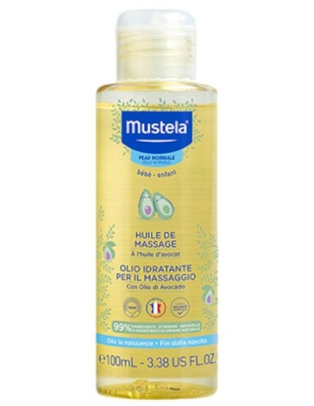Mustela Овлажняващо масажно олио за бебета и деца 100 мл