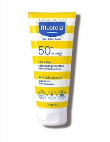 Mustela Слънцезащитен лосион за лице и тяло за бебета и деца SPF50+ 100 мл