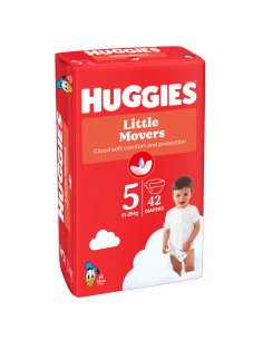 Huggies Бебешки пелени Little Movers 5, 11-25кг, 42 бр.