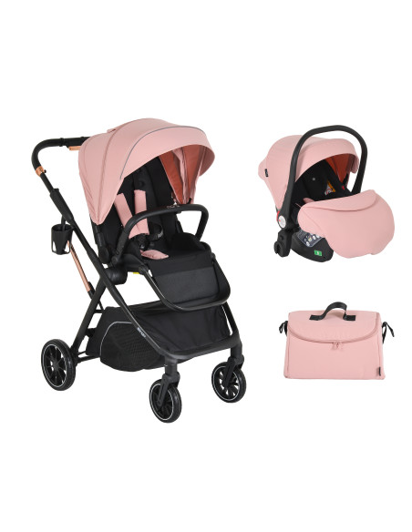 Комбинирана количка 2 в 1 Bingo Pink-icing