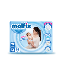 Molfix Бебешки пелени 2, 3-6кг, 68бр.