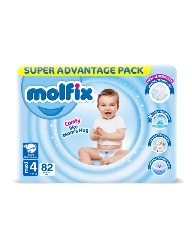 Molfix Giant Pack пелени 4, 7-14кг, 82бр.