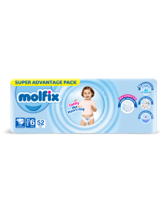 Molfix Giant Pack пелени 6, 15+ кг, 52бр.