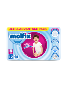 Molfix Giant Pack пелени гащи 5, 12-17кг, 68бр.