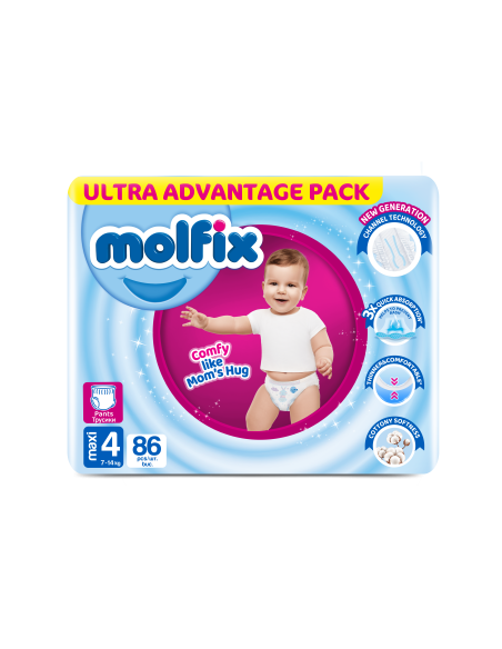 Molfix Giant Pack пелени гащи 4, 9-14кг, 86бр.