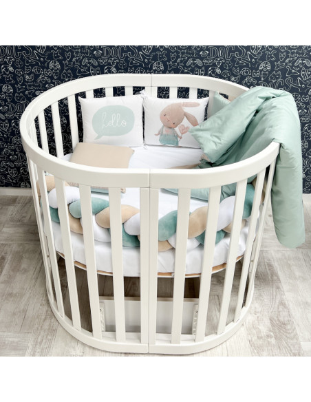 Veres трансформиращо легло от бук Рим БЯЛО + Матраци