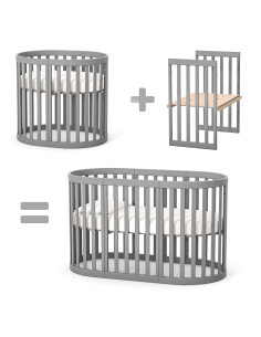 Veres трансформиращо легло от бук Рим АНТРАЦИТ + Матраци 2