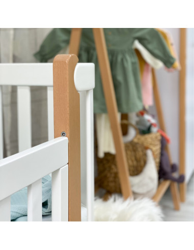 Veres бебешка кошара от бук Монако БЯЛО/БУК...