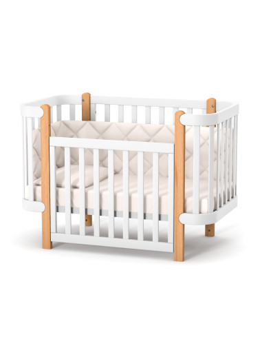 Veres бебешка кошара от бук Монако БЯЛО 60/120...