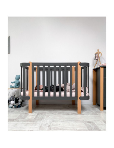 Veres бебешка кошара от бук Монако ГРАФИТ/ДЪРВО...