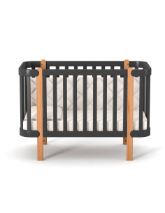 Veres бебешка кошара от бук Монако ГРАФИТ/ДЪРВО 60/120 см... 2