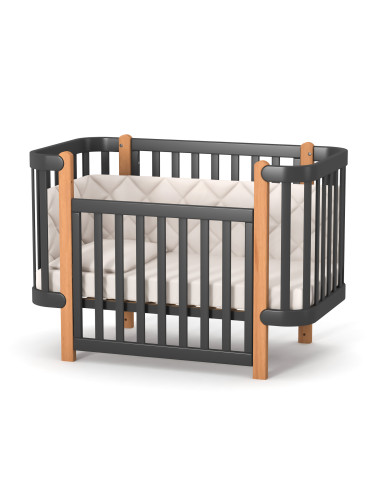 Veres бебешка кошара от бук Монако ГРАФИТ/ДЪРВО...