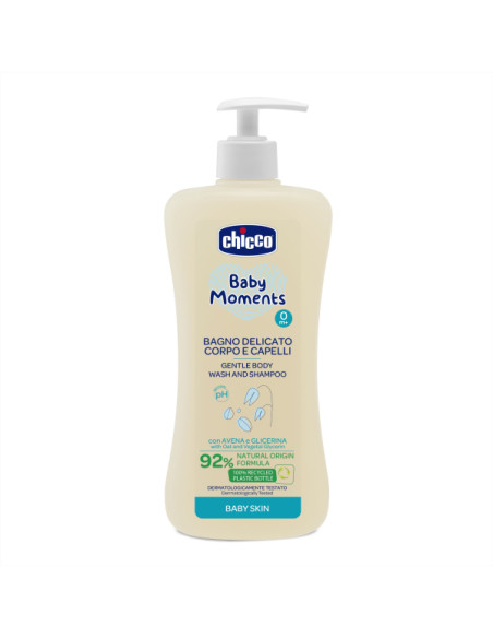Chicco Шампоан за коса и тяло Baby Moments 0м+, 500 мл