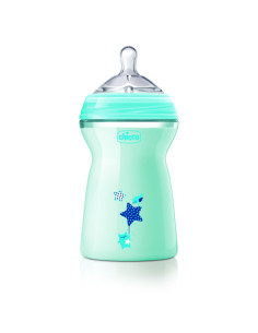 Chicco Шише Natural Feeling РР,6м+, 330 мл, момче