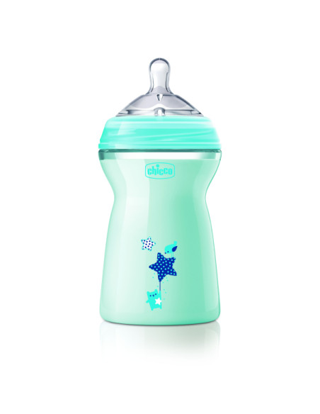 Chicco Шише Natural Feeling РР,6м+, 330 мл, момче