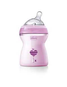 Chicco Шише Natural Feeling РР,2м+, 250 мл, момиче