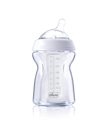 Chicco Стъклено шише Natural Feeling 0м+,250 мл